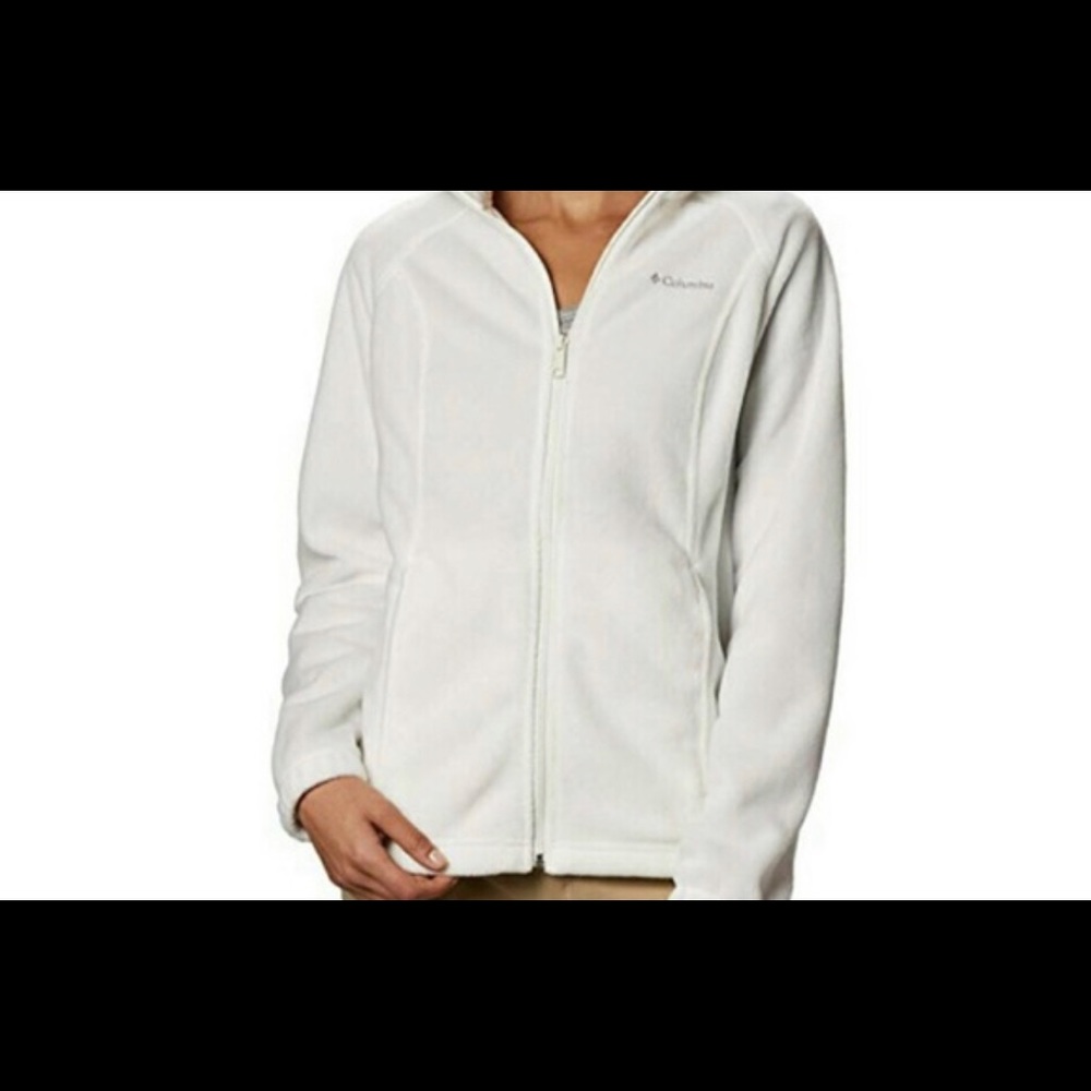 White Columbia zip up